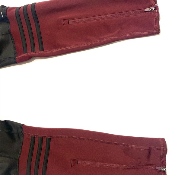 ADIDAS Maroon Climate 2 piece— Zip up/ Leggings - Picture 5 of 7